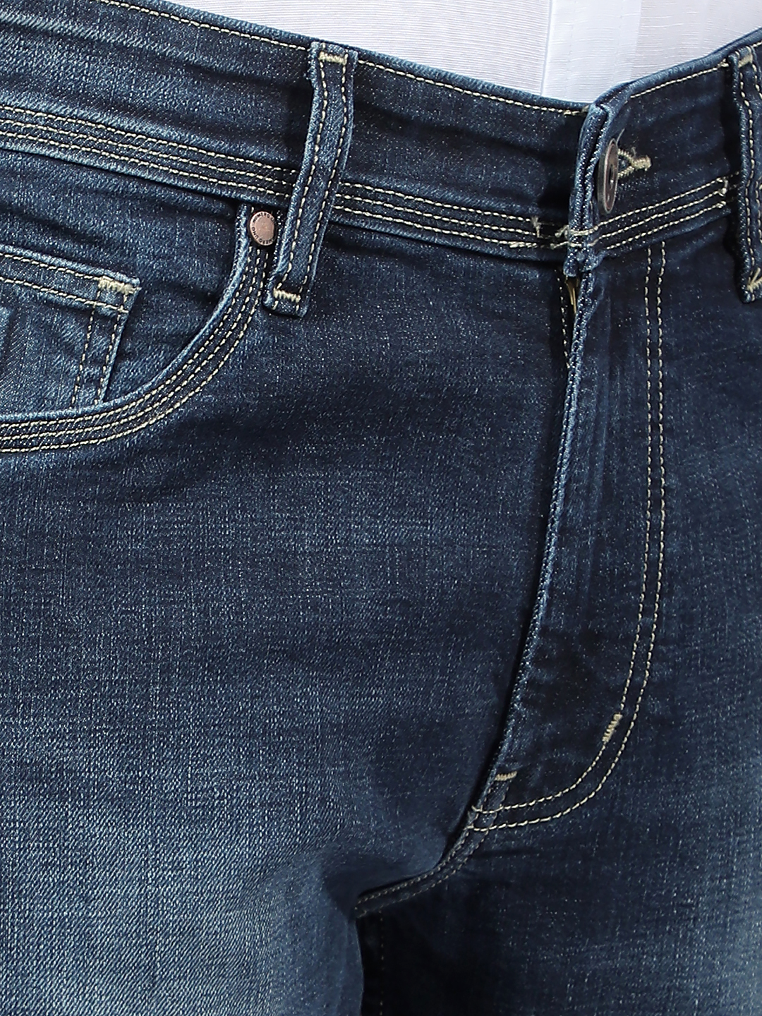 Numero Uno Men Faded Dark Blue Jeans